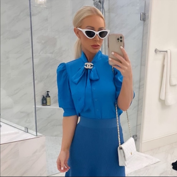 Craftsman Pearl Ceramic Hot Glazed Gold Floral Lapel Brooch Pin - Picture 2 of 16